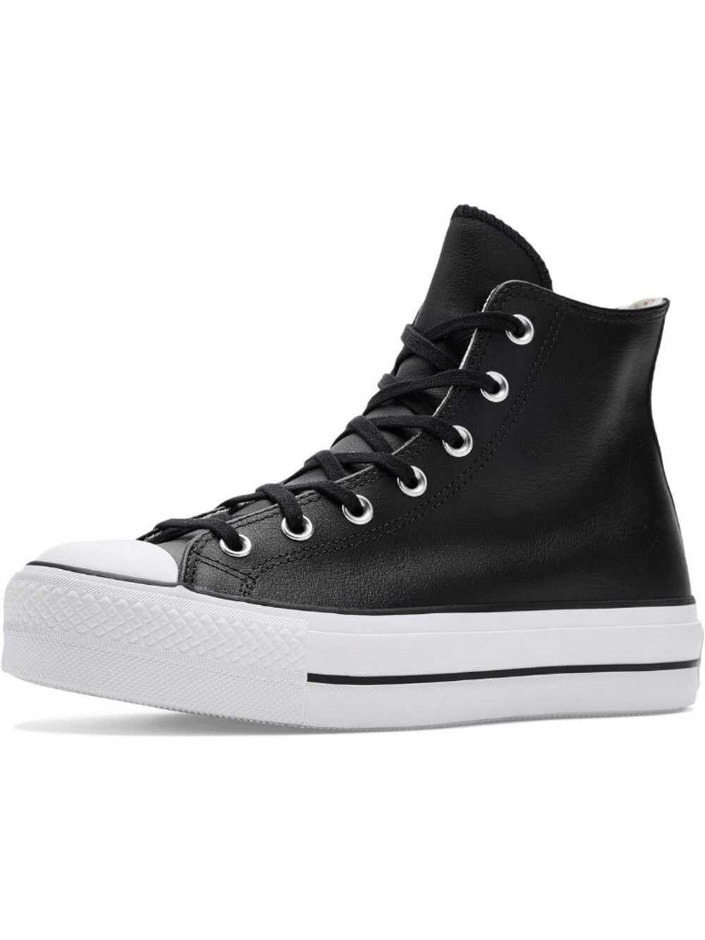 High-Top Platform Leather Sneakers for Women | Stylish Casual Footwear